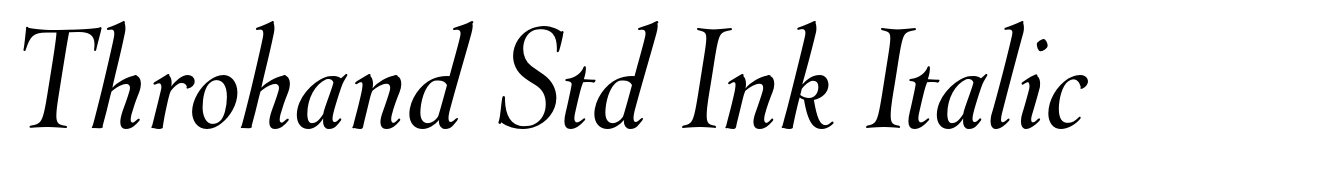 Throhand Std Ink Italic